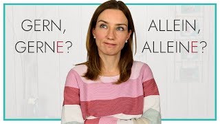 Gern, gerne? Allein, alleine? Есть ли разница?