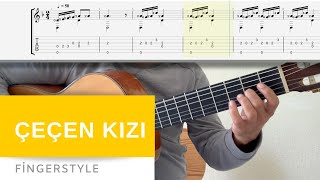 Çeçen Kızı - Tanburi Cemil Bey - Fingerstyle Gitar Nota Tab