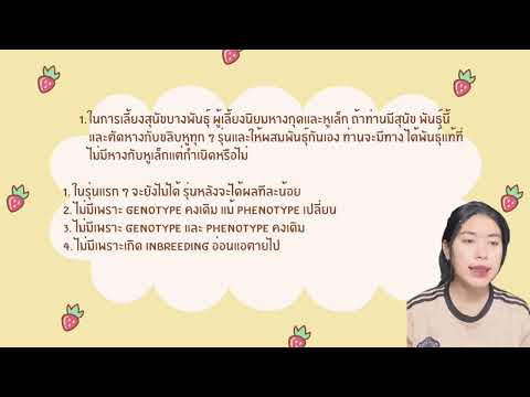 อธิบายข้อสอบเรื่องพันธุศาสตร์