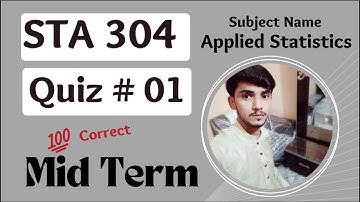 STA304 Quiz NO 01 Spring 2022 || 100% Correct Ans || STA304 Quiz 1 Spring 2022