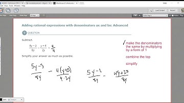 Adding rational expressions with denominators ax and bx