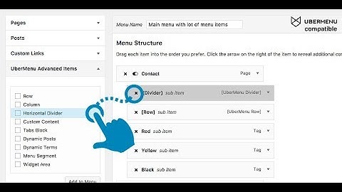 WordPress Easy Menu Editor with UberMenu support