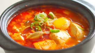 [순두부찌개 끝판왕] 밖에서 사먹는 것보다 100배 맛있는 &#39;인생 순두부찌개&#39; 만드는 법 : 순두부찌개 양념장 만들기