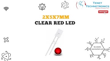 2X5X7mm Clear Red LED| Tenet Technetronics