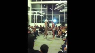 Drag Queen Anya Knees rocks the runway with a hot model