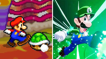 Evolution of Red & Green Shells Bros. Attacks in Mario & Luigi Games (2005 - 2024)