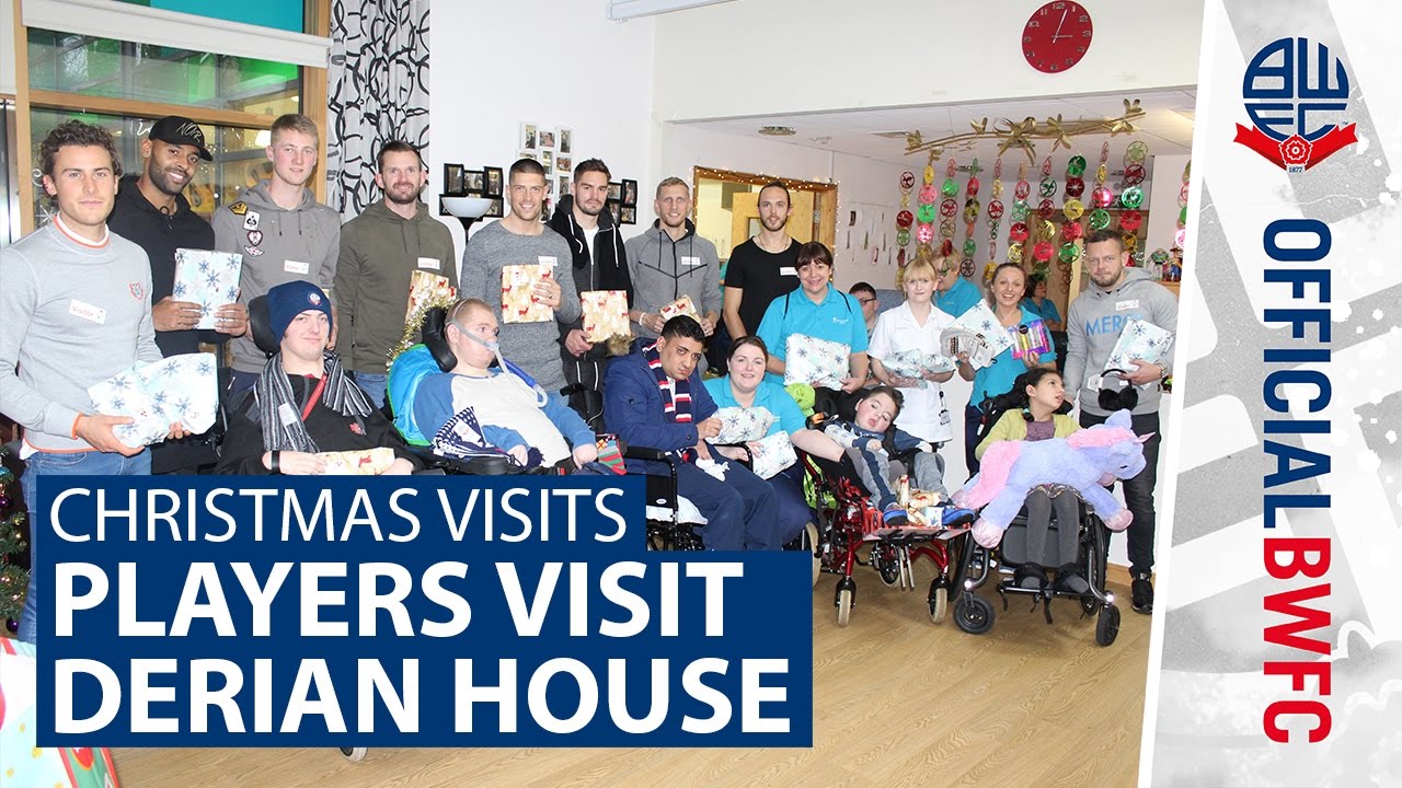 CHRISTMAS VISITS | Players pay a festive visit to Derian House Children's Hospice football score