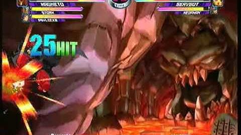 MvC2: Magneto 51 hit Rom on Servbot (in a match)