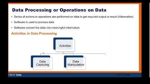 Data Processing or Operation on Data | Activites in Data processing| ICS 2nd year