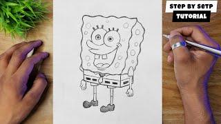 How To Draw SpongeBob SquarePants | Easy Drawing Of SpongeBob #kidsdrawing