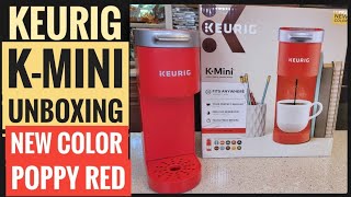 UNBOXING Keurig K -Mini POPPY RED Single Serve K Cup Coffee Maker