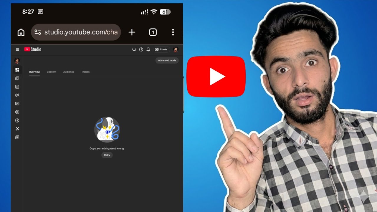 Youtube Studio Me Something Went Wrong Problem | Yt Studio Something ...