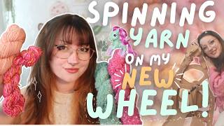 Putting My NEW SPINNING WHEEL To The Test By Making Bouclé | Spinning Vlog ♥ Shaiyeh