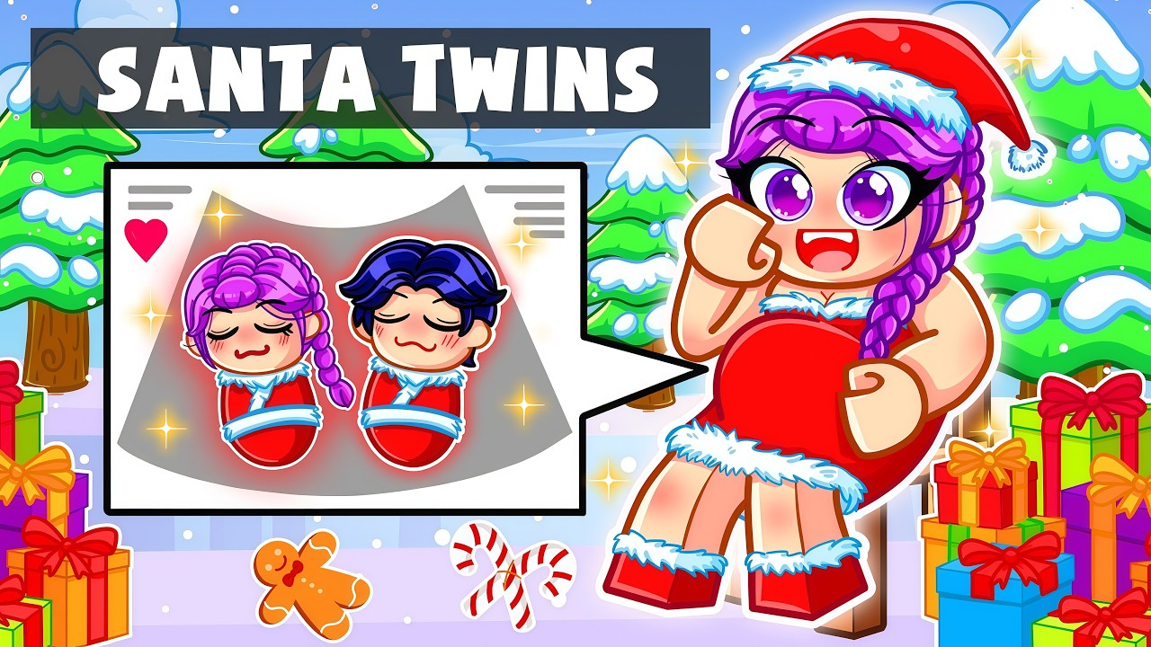 Руми беременна близнецами Санта-Клаусом в Roblox?! | Kpop Demon Hunters
