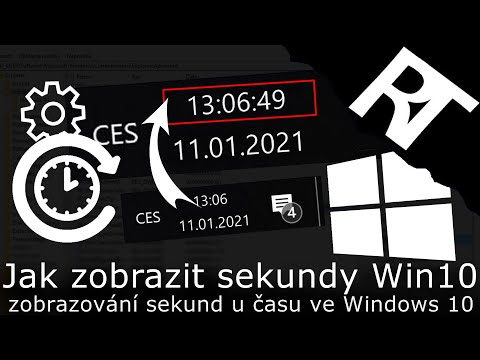 Jak zobrazit sekundy ve Windows10 – zobrazování sekund u hodin času ve Windows (tutoriál)