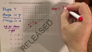 NC 8th Grade Math Released question 1 (released 2018 - 2019)