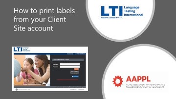 AAPPL - How to print labels from your Client Site account