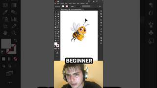 Beginner VS Pro Artist: Adobe Illustrator #AdobeIllustrator #DesignTips #VectorArt