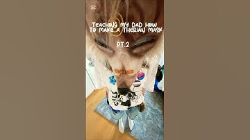 Teaching my DAD how to make a Therian mask‼️Pt.2#maskmaking#therian#gear#crafting#shorts#fyp#viral