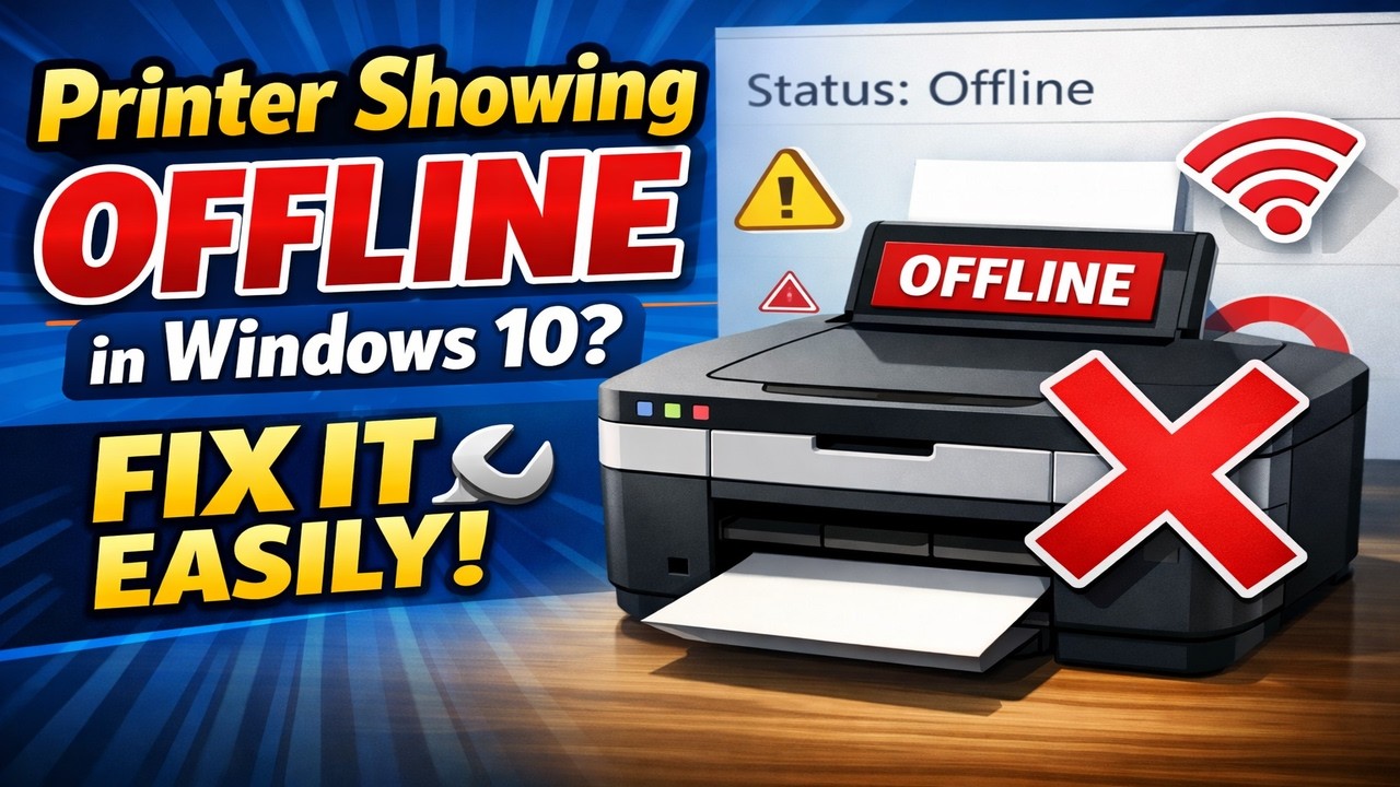 Printer Showing Offline in Windows 10 Fix It Easily - YouTube