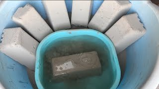 ASMR: super soft dusty snappy pure cement huge tub+bars crumble dry+water/oddlysatifying🤤 screenshot 1