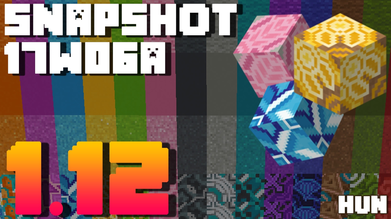 Minecraft 1.12 snapshot 17w06a cement, terrakotta blokk ...