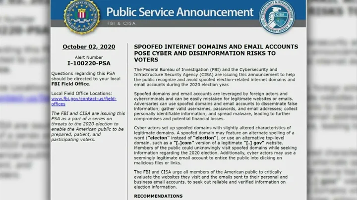 Security Alert: FBI Warning Cybercriminals Could Be Targeting Your Vote