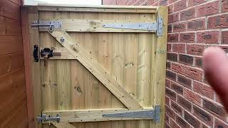 Strong Garden Gate/Fence with Double Sided Long Throw Bolt Lock