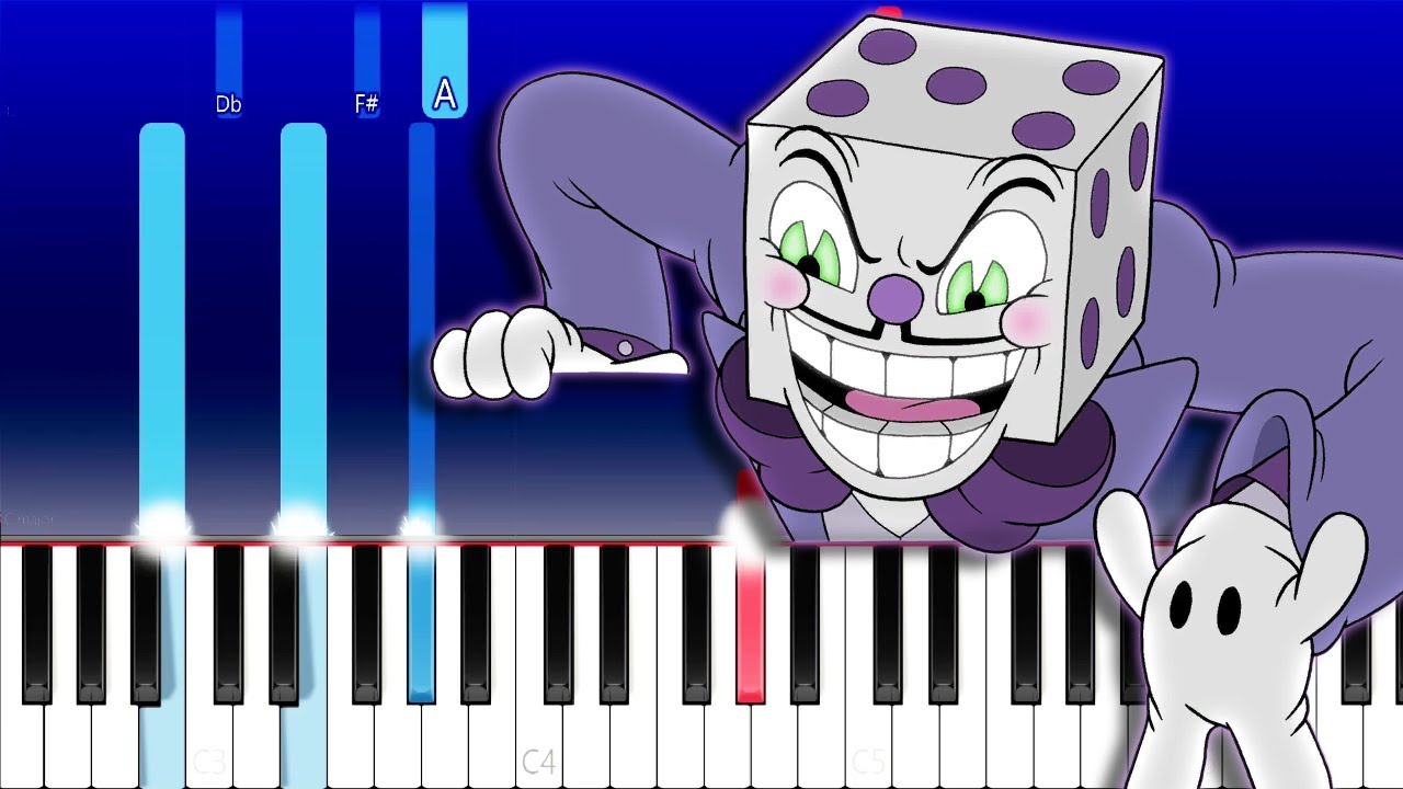 The Cuphead Show - Mr King Dice Song - EASY Piano Tutorial 