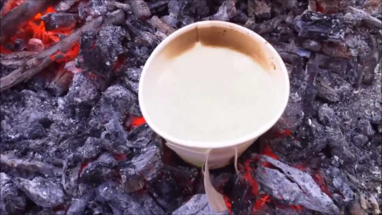 كيف تغلي الماء في كاس ورق How to boil water in a paper cup YouTube