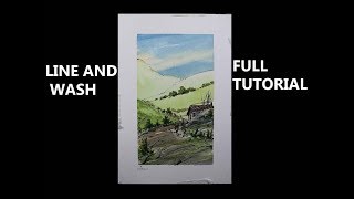 Line and Wash Rural landscape,in Real Time Full Tutorial,for beginners.Nil Rocha