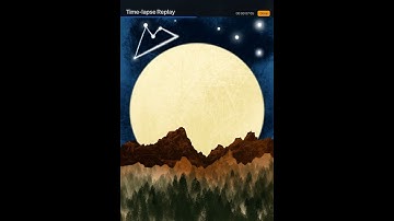 Procreate time lapse of a moon drawing