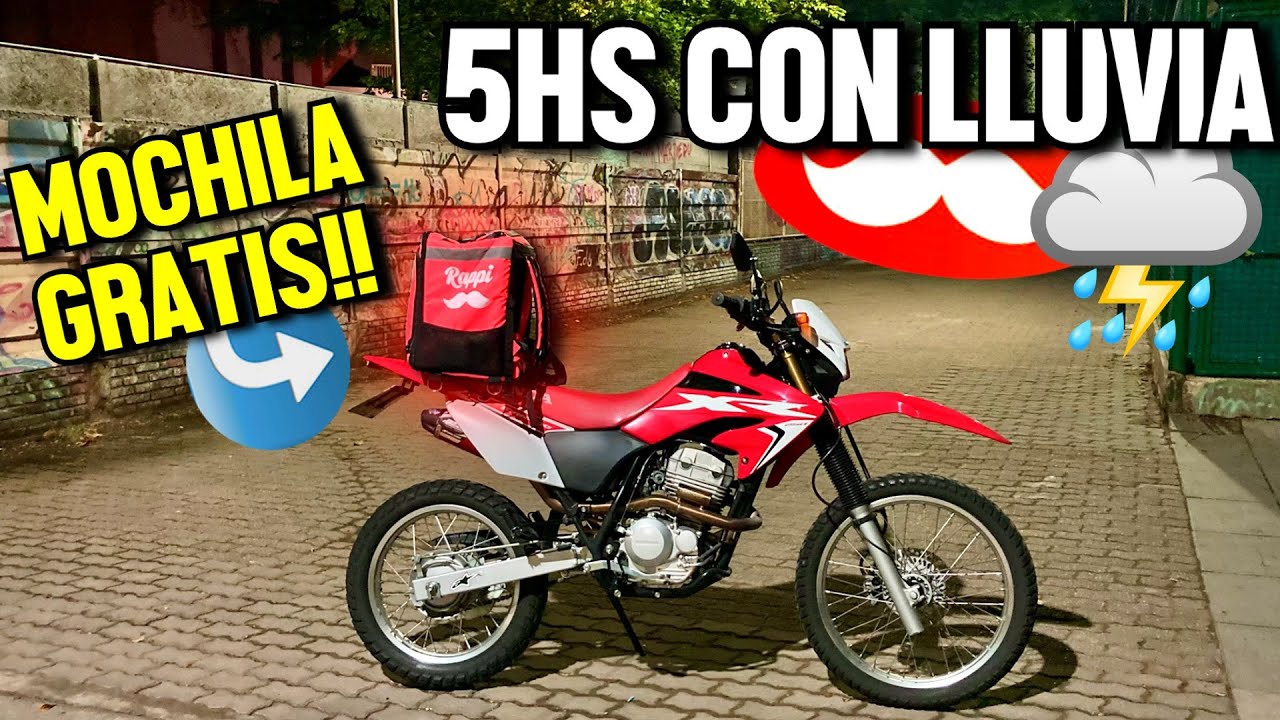 SALÍ HACER RAPPI una NOCHE CON LLUVIA y ASI ME FUE.. 💰🏍🍕 (ABRIL 2025)