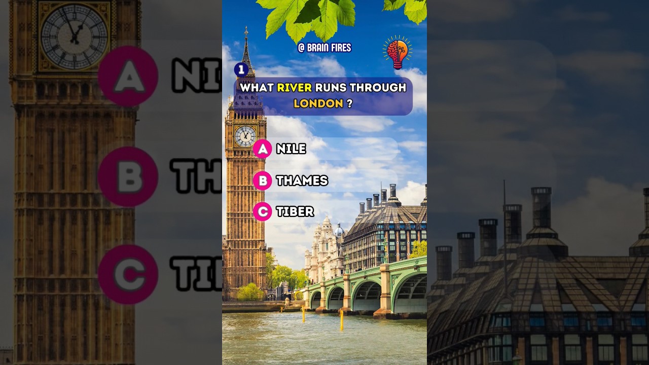 🏙️🛶 Rivers & Cities Quiz 🧠✅ Check your General Knowledge. Questions & Answers. Daily Trivia Quiz.