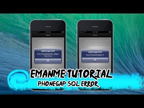 Phonegap Object SQLError