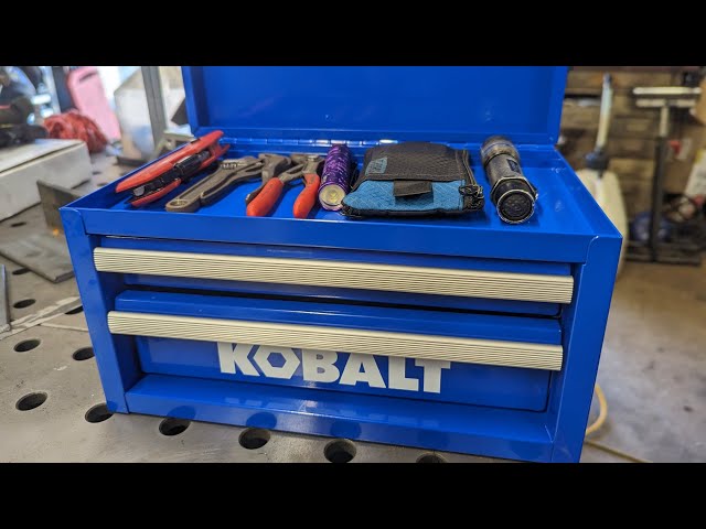 Kobalt Mini 10.83-in Friction 2-Drawer Blue Steel Tool Box in the Portable  Tool Boxes department at