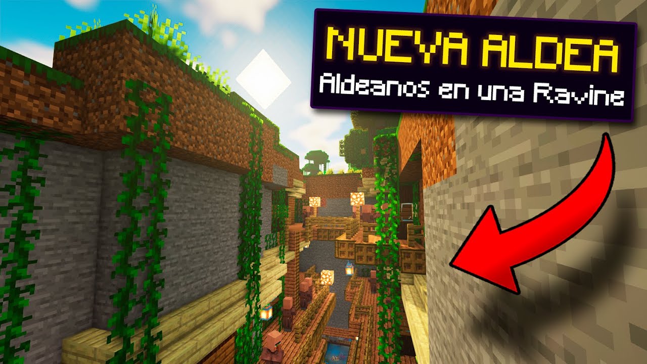 Encontramos una ALDEA DENTRO de una RAVINE en MINECRAFT 😲