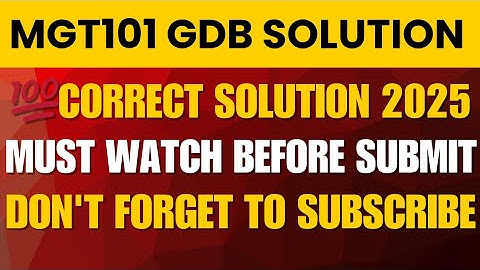 MGT101 GDB Solution Spring 2025 | Virtual University | 100% Correct Answer 💯