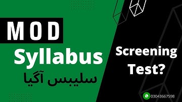 How to pass MOD Screening Test Past Papers MOD Previous Papers 2022 Syllabus  Ministry of Defence