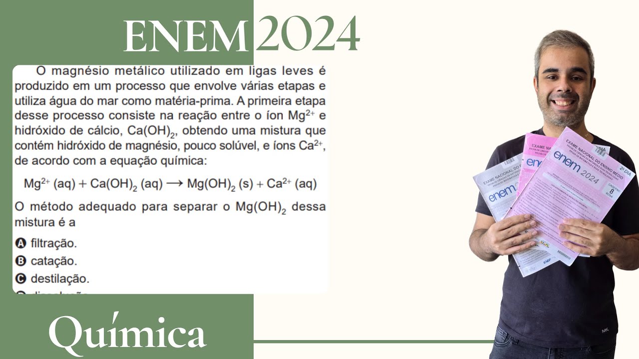 ENEM 2024 - O magnésio metálico utilizado em ligas leves é produzido em ...