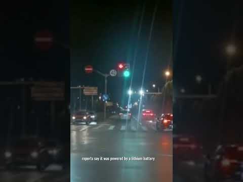 Burning electric car