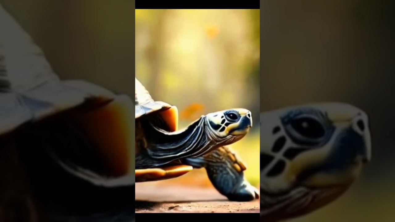 Turtle on the land of forest. 