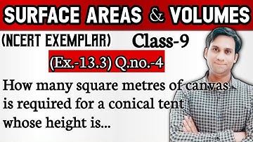 How many square metres of canvas is required for a conical tent whose height is 3.5 m and the r