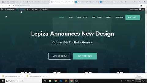 The Conference Free WordPress Themes Setup and Install