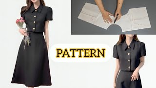 Easy Pattern for Spring Skirt & Blazer | Step-by-Step Pattern Drafting✂️🧵