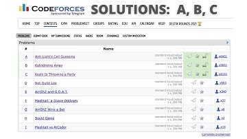 Codeforces Global Round 17 Solutions A, B , C