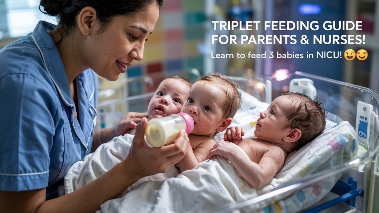✅How  to Feed Cute Triplets in NICU | Feeding Guide for Parents & Nurses 🍼👶👶👶❤️