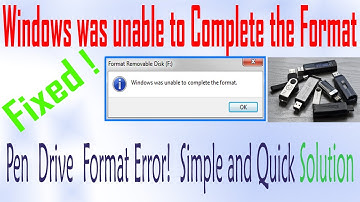Fixed! || Windows was unable to complete the format Error || Dot.Computer