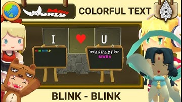 Mini World Block Art : How To Make Colored Texts