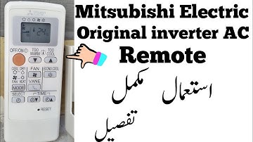 Mitsubishi Electric inverter AC Remote |  COMPLETE detail How to use all Features in Urdu hindi